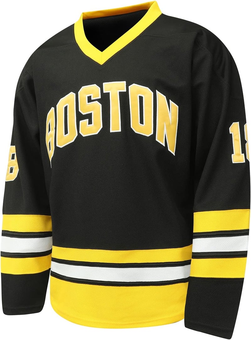 Atonmore Happy Gilmore #18 Jersey Boston Adam Sandler 1996 Movie Ice Hockey Jersey Stitched S-XXXL, 90S Hip Hop Clothing for Party - Image 2